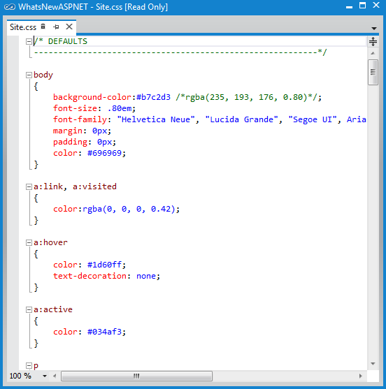 Un des fichiers CSS d’origine dans le dossier Scripts Un des fichiers CSS d’origine dans le dossier Scripts