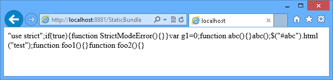 Bundle de fichiers JavaScript statiques Bundle de fichiers JavaScript statiques