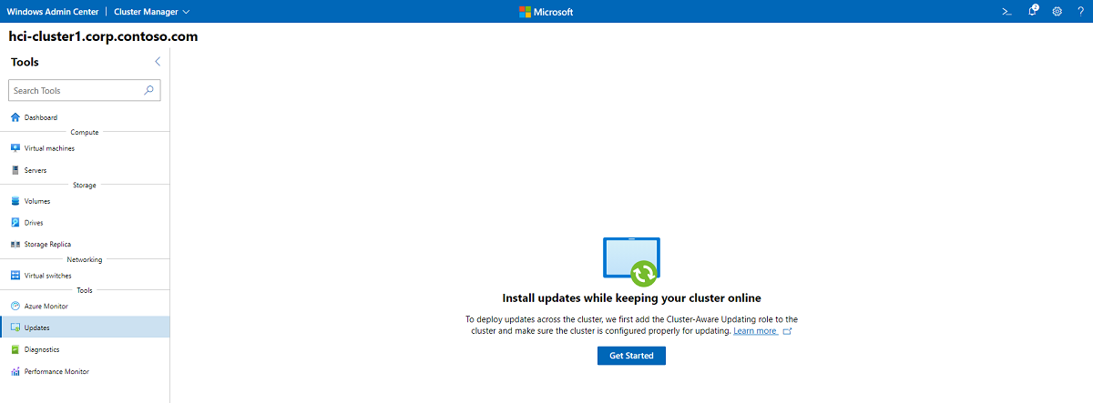 Windows Admin Center configure automatiquement le cluster pour exécuter la mise à jour adaptée aux clusters