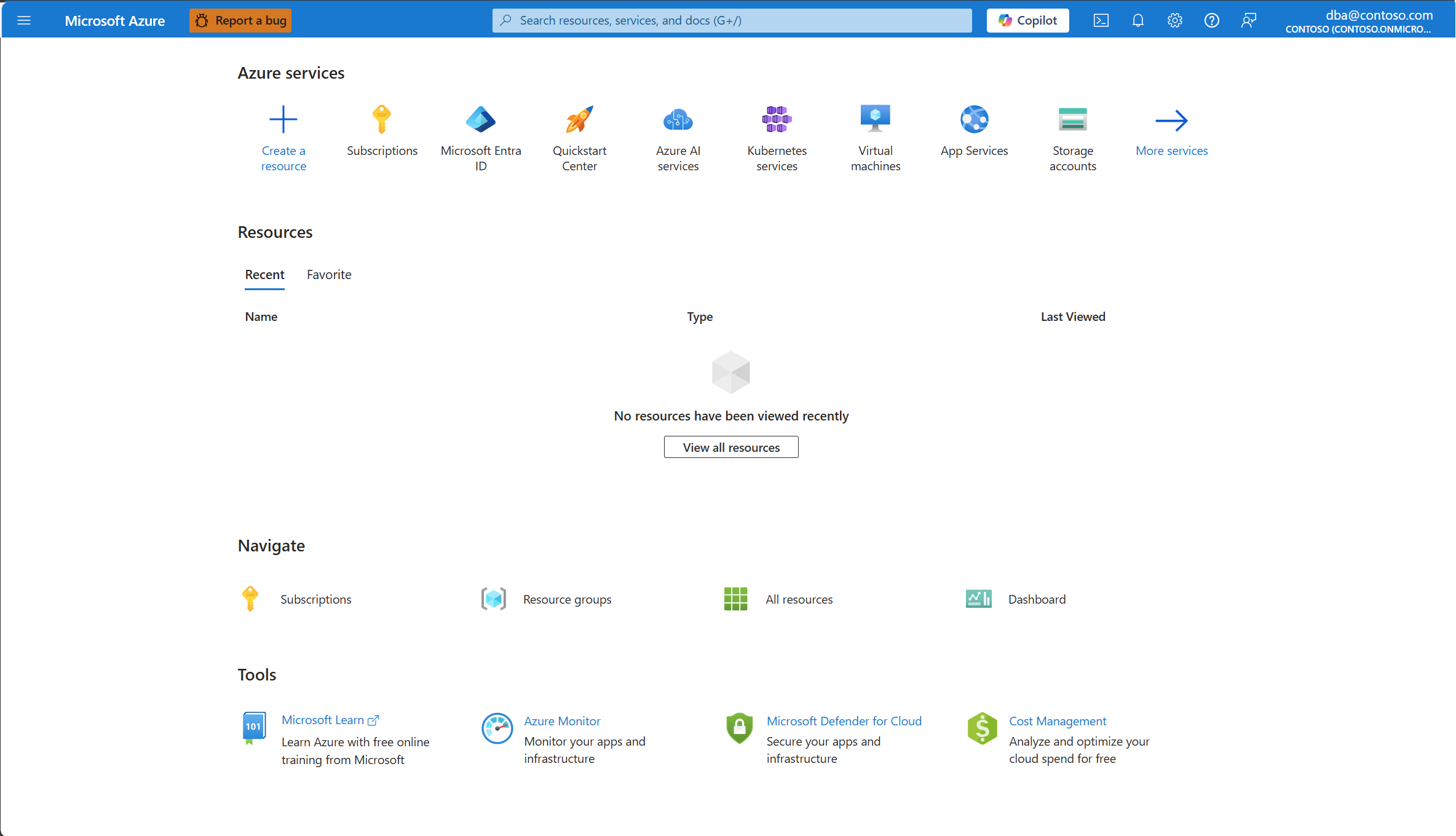 Capture d’écran montrant comment créer une ressource sur le Portail Azure.