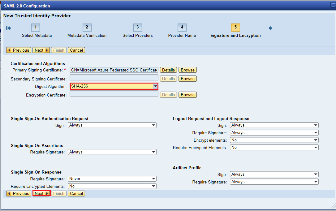 Configurer l’authentification unique 5