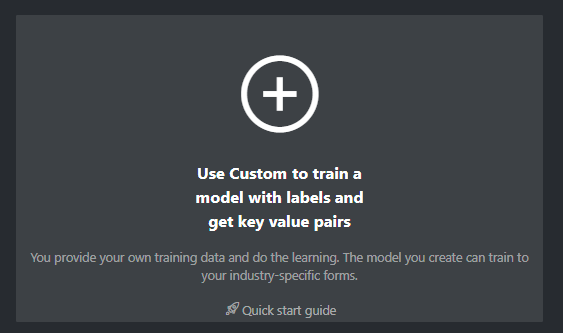 Capture d’écran de l’outil FOTT sélectionnant l’option de modèle personnalisé.