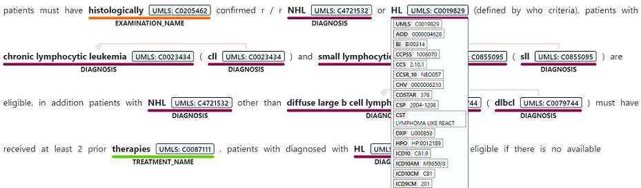 Text Analytics for health entity linking