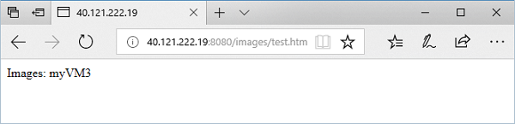 Tester l’URL images dans la passerelle d’application