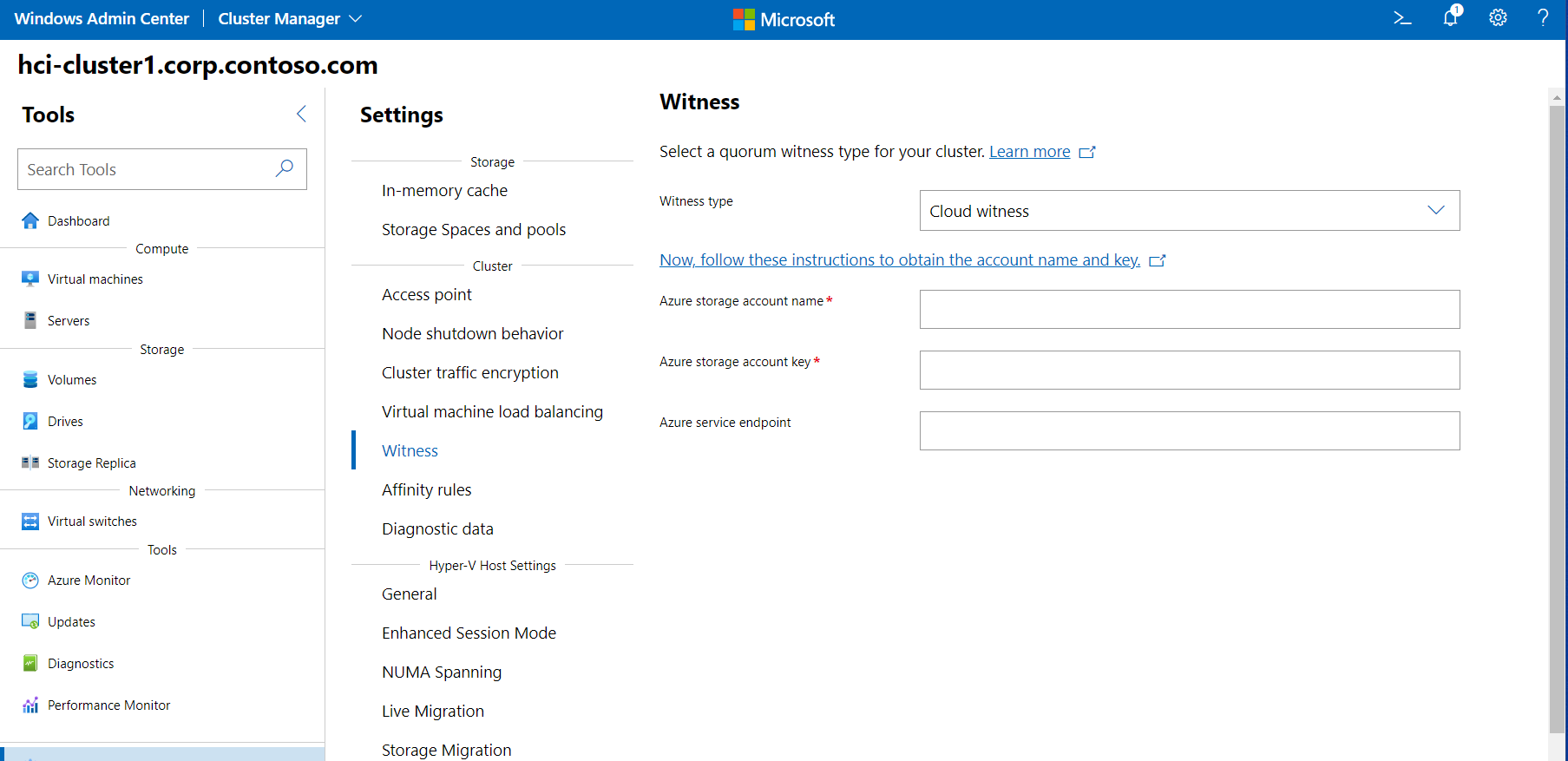 Clés d’accès témoin cloud