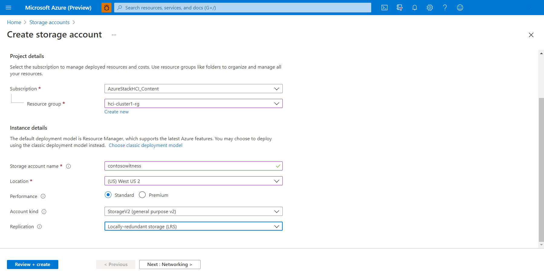 Créer un compte de stockage Azure