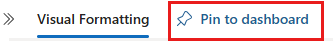 Capture d’écran de l’onglet Épingler sur le tableau de bord dans l’interface Web d’Azure Data Explorer.
