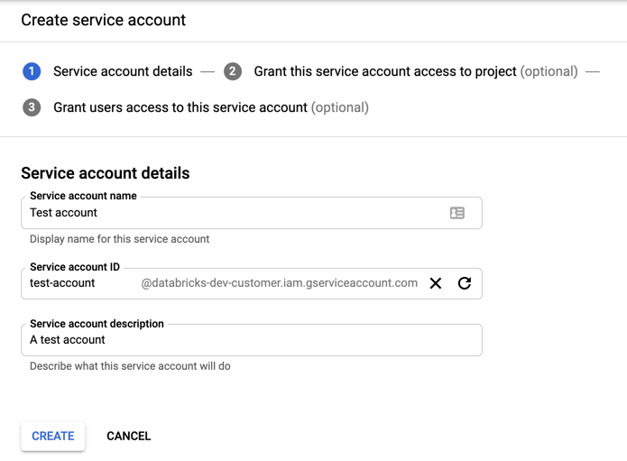 Créer un compte de service Google