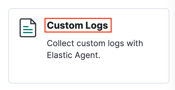 Capture d'écran de l'entrée Journaux personnalisés.
