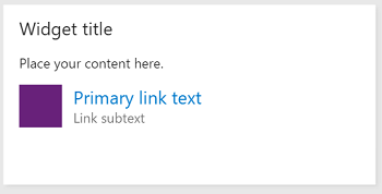 Widget qui a un lien avec l’icône et le texte