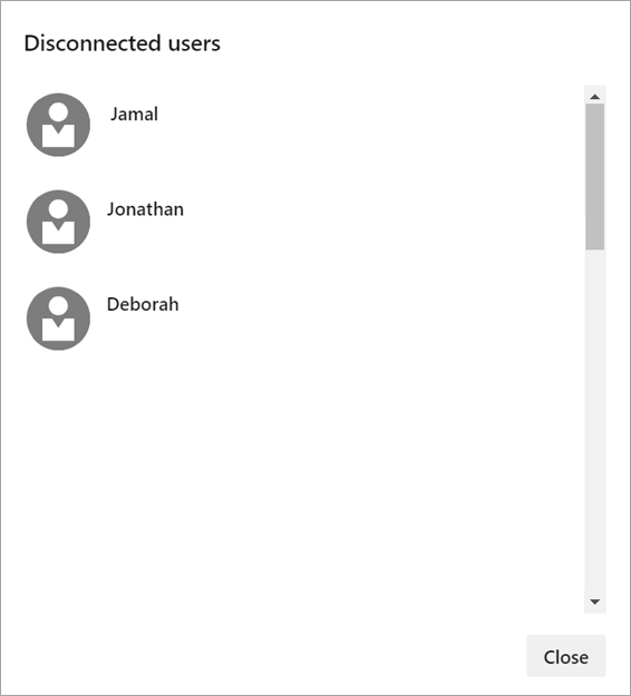 Show disconnected users