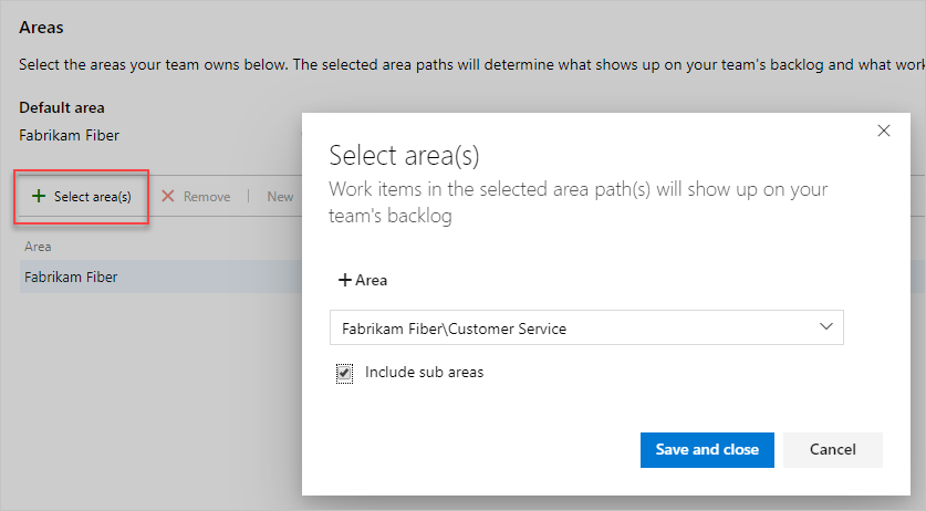 Page Travail, Itérations pour l’équipe, versions locales