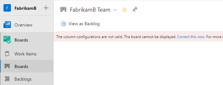 Screenshot of opened Kanban board.