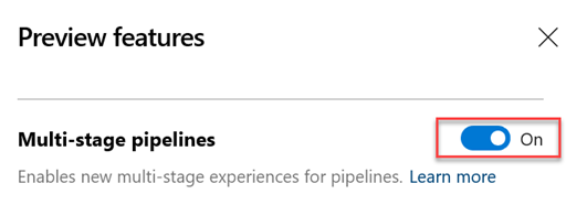 Expérience utilisateur des pipelines à plusieurs étapes.