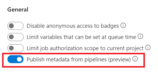 Collectez les métadonnées automatiques et spécifiées par l’utilisateur à partir du pipeline.
