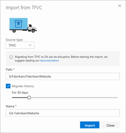 Importation du dépôt terminée