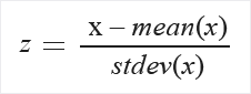 normalisation à l'aide scores-z