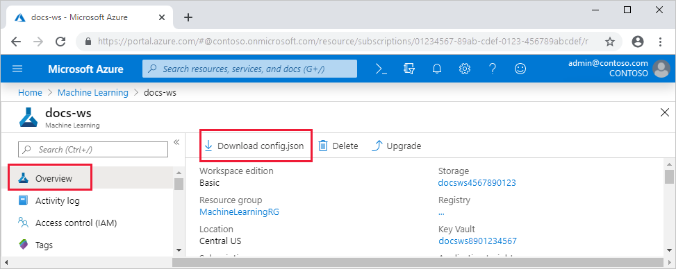 Capture d’écran montrant comment télécharger votre fichier de configuration.