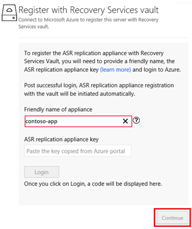 Capture d’écran montrant le Registre avec le coffre Recovery Service.
