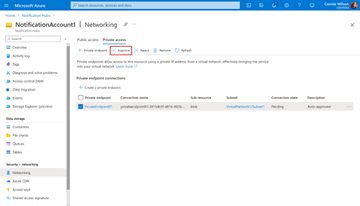 Screenshot showing Networking tab ready for approval.