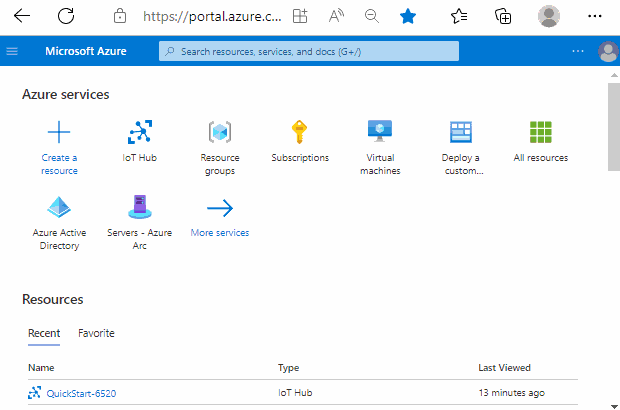 Capture d’écran ouvrant Cloud Shell à partir du portail Azure