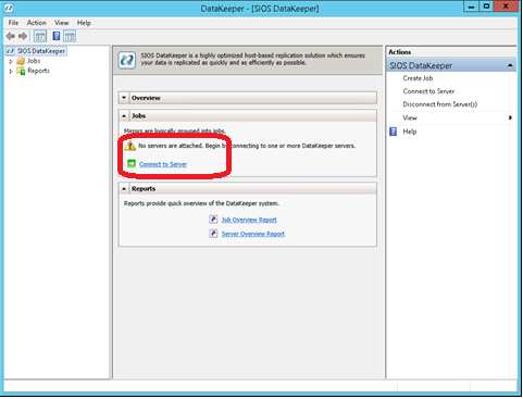 Figure 36 : Outil de configuration et de gestion de SIOS DataKeeper