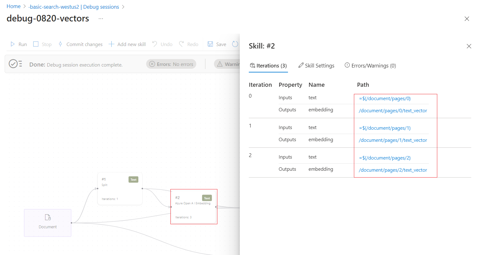 Capture d’écran montrant un volet d’informations de compétence avec exploration hiérarchique pour afficher plus d’informations.