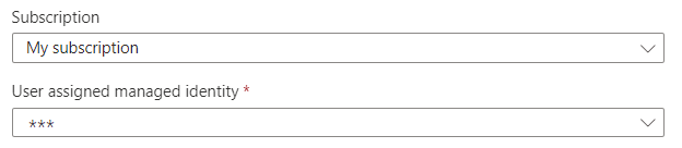 Capture d’écran du portail Azure montrant la configuration d’authentification de base pour une identité managée affectée par l’utilisateur(-trice).