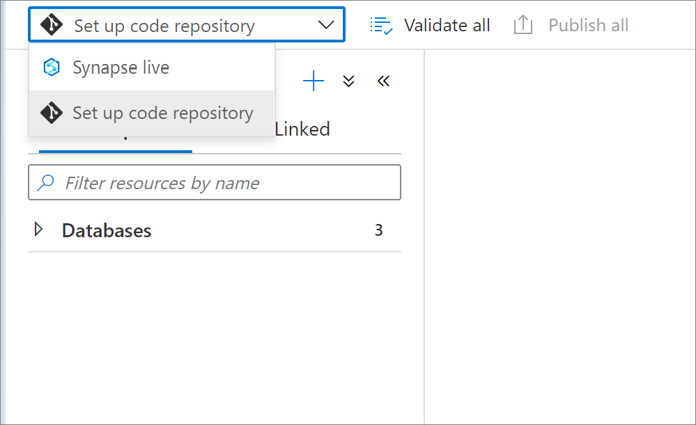 Configure the code repository settings from authoring