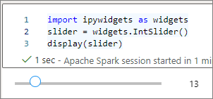Capture d’écran du curseur des widgets IPython