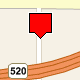 Image that shows a large red box as the pushpin icon style