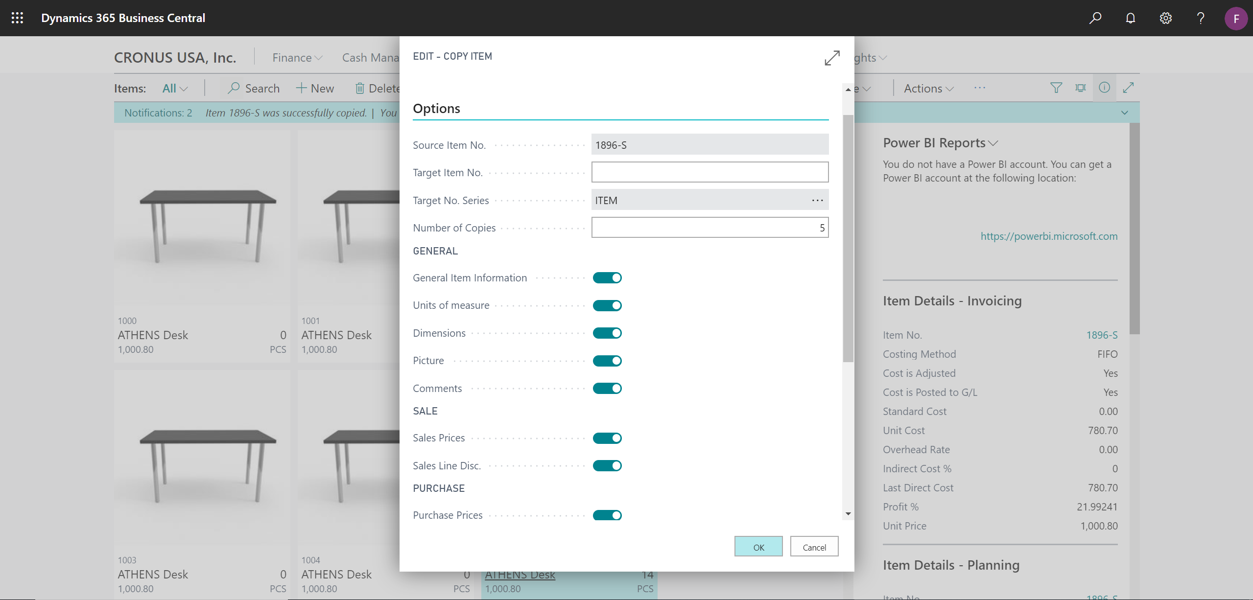 Page Demande de fonction Copier article