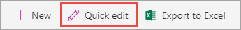 Modification rapide de liste SharePoint