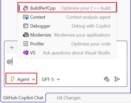 Capture d’écran du volet de conversation GitHub Copilot.