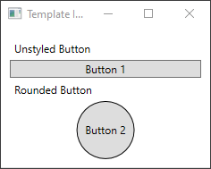 la souris passe sur le bouton WPF pour changer la couleur de remplissage avec un état visuel