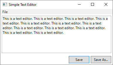 A WPF window that shows buttons with an ellipsis to indicate which item shows a dialog box.