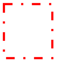 Screenshot of an irregular dashed square.