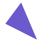 Screenshot of a filled slate blue triangle.