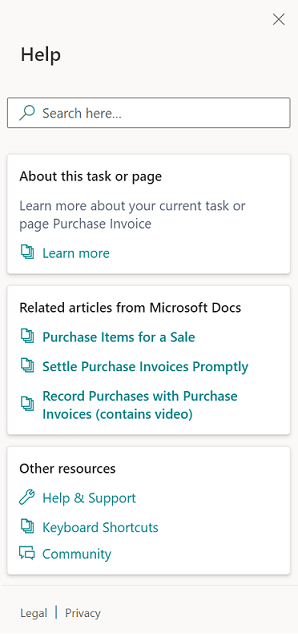 Help pane with tooltip text, page metadata link, and links to learn.microsoft.com.