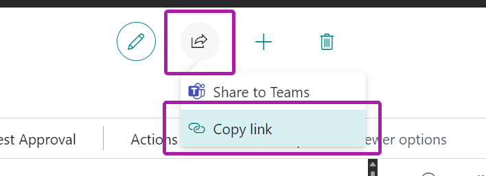 Copier l’URL de Business Central à partir du navigateur.