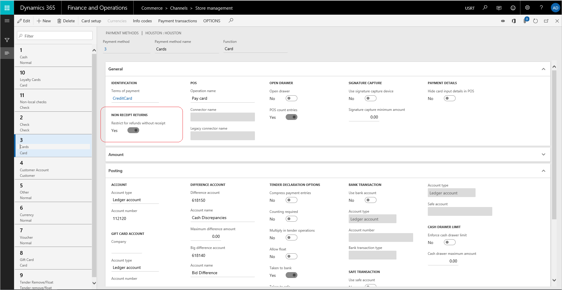 Capture d’écran du mode de paiement du magasin de vente au détail.