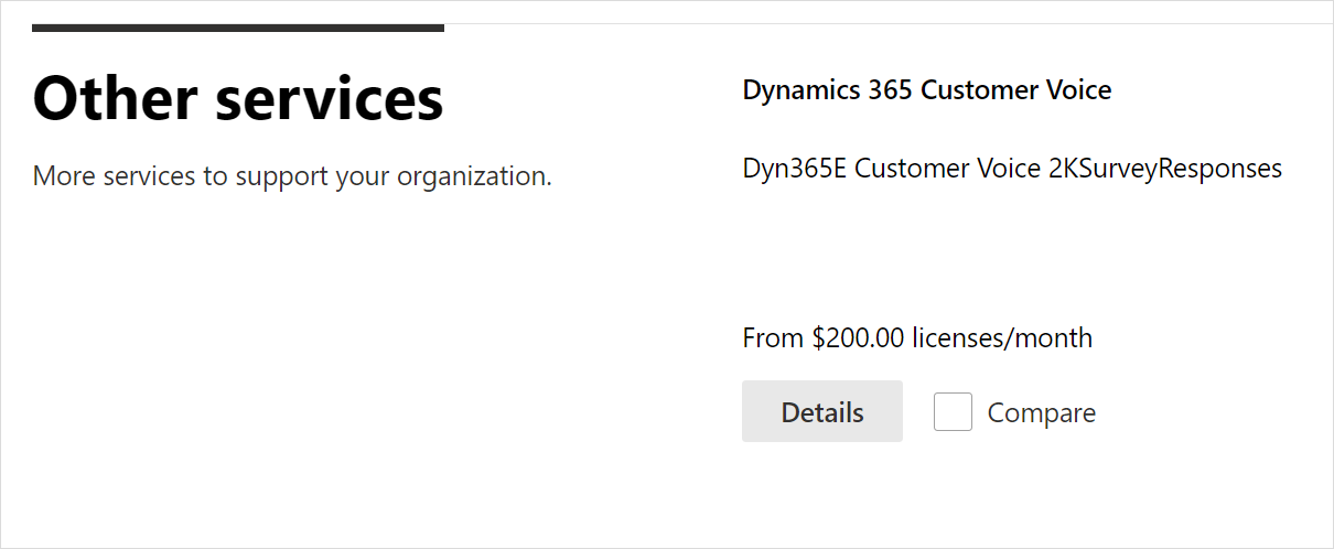 Dynamics 365 Customer Voice tile.