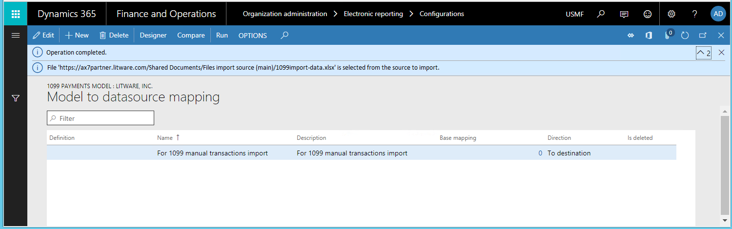 Exécuter la mise en correspondance des modèles ER.