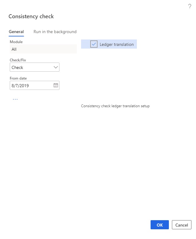 Consistency check page.