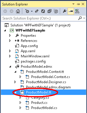 Modèle de modèle de produit WPF