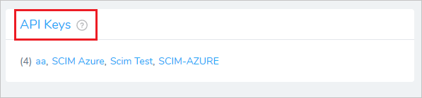 Lien API Keys (Clés API) Harness