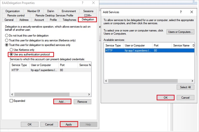 Capture d’écran d’une invite de commandes d’administrateur montrant la commande permettant de configurer le SPN.