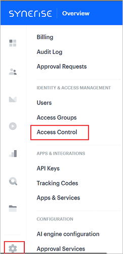 Synerise settings