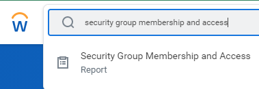 Capture d’écran de la recherche de l’appartenance à un groupe de sécurité.