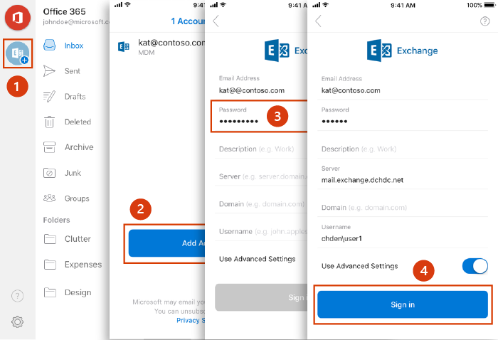 Configuration de compte dans Outlook pour iOS et Android à l'aide de  l'authentification de base | Microsoft Learn